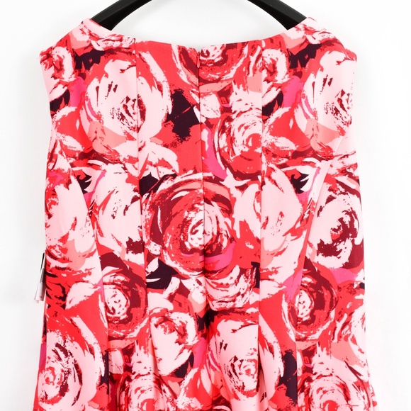 Taylor Women's Plus Size Rose Print Dress - Picture 4 of 6